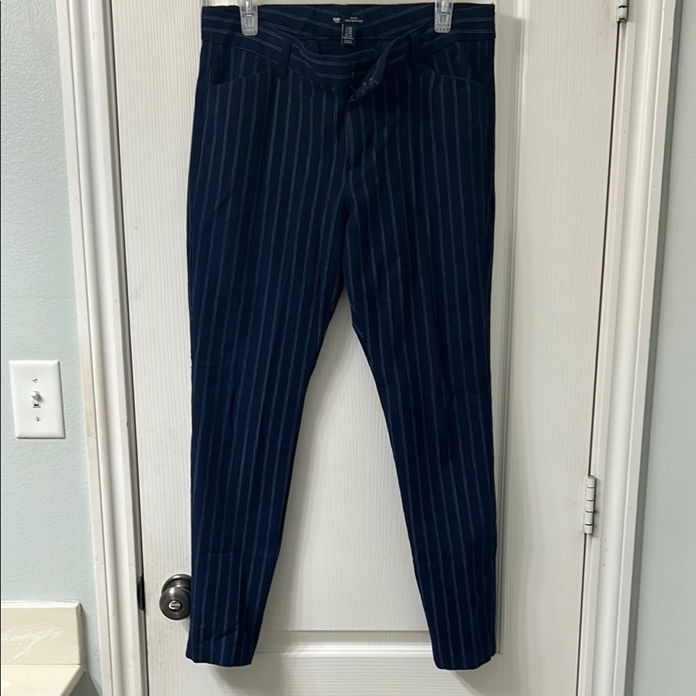 GAP Blue Tailored Pantsuit with Pinstripes